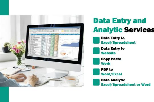 Data Entry, Cleansing, Analytic dan Dashboard