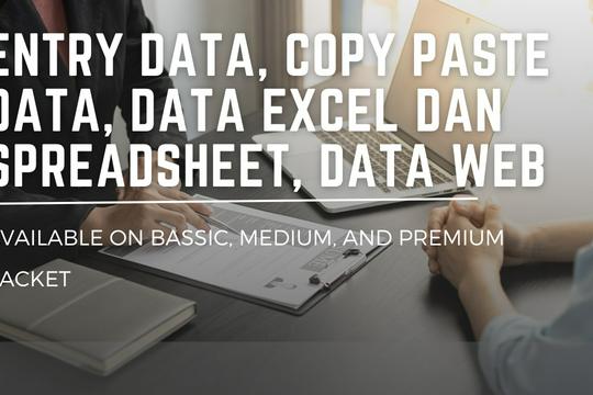 Data Entry, Copy Paste Data, Data Excel dan Spreadsheet, Data Web