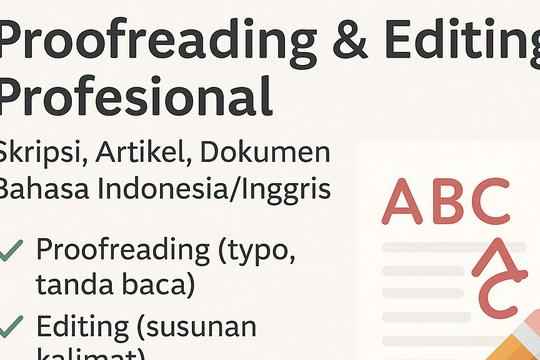 Proofreading & Editing Profesional – Skripsi, Artikel, Dokumen Bahasa ...