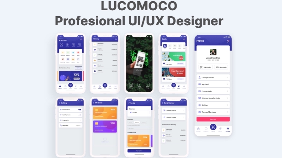 UI/UX design tampilan Mobile website tablet