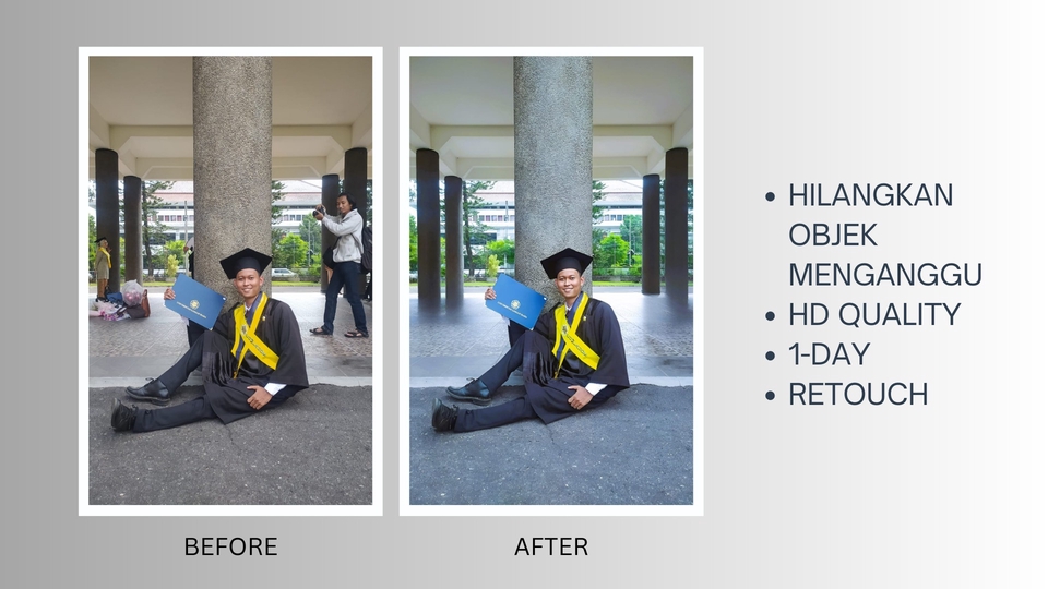 Remove Objek Menghilangkan orang/objek di foto