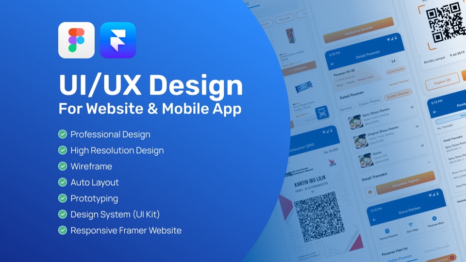 Jasa Profesional Desain UI/UX Web & Mobile Apps dengan Figma | Framer