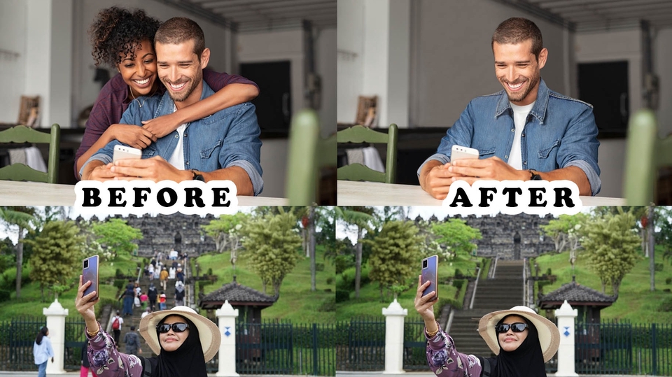 Edit Photo menghilangkan objek mengganggu