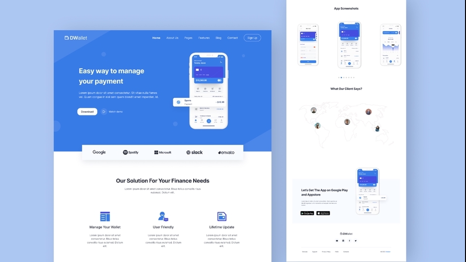 Modern UI/UX Design Untuk Website/Landing Page