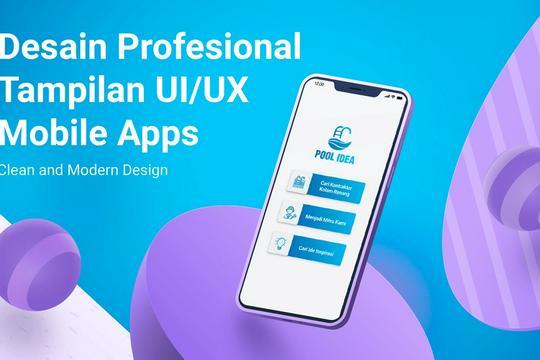 Desain Profesional UI/UX Mobile Apps Clean & Modern