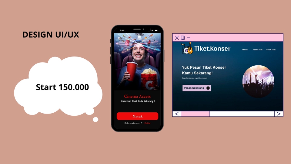 UI/UX Design Web / Mobile Sederhana - Kompleks