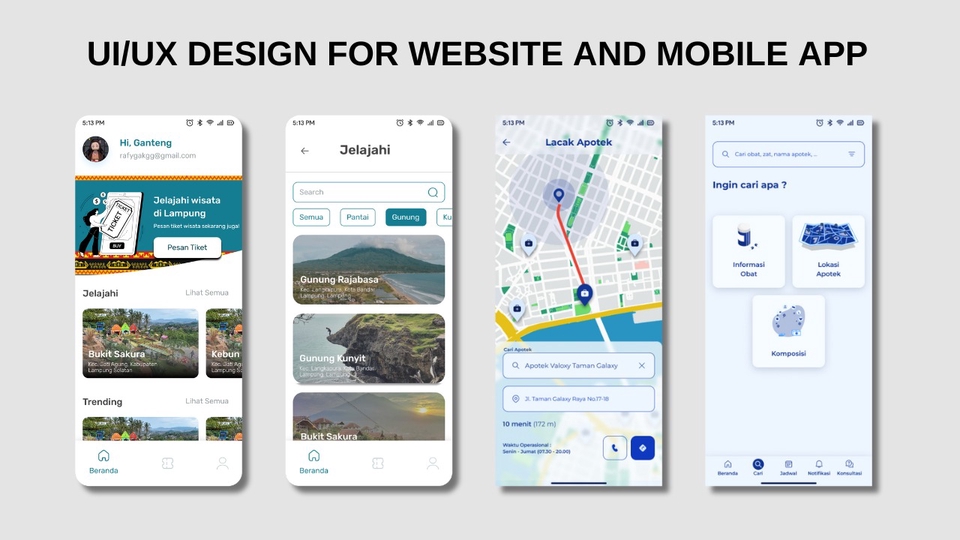 UI/UX Design for Mobile App and Website
