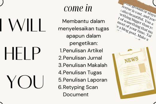 Retyping Examples Penulisan Retyping Scan Document/Laporan/Makalah/Tugas/Artikel
