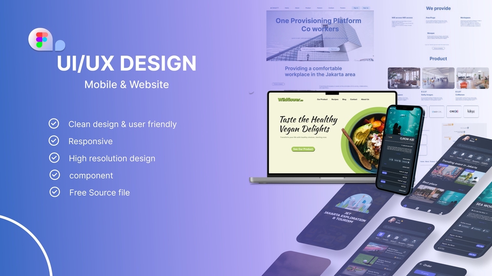 modern UI/UX design for Mobile Apps and website with Figma