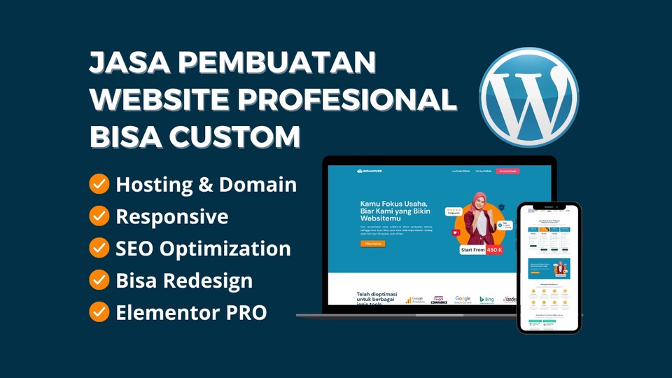 Jasa Pembuatan Website Profesional + Bisa Custom