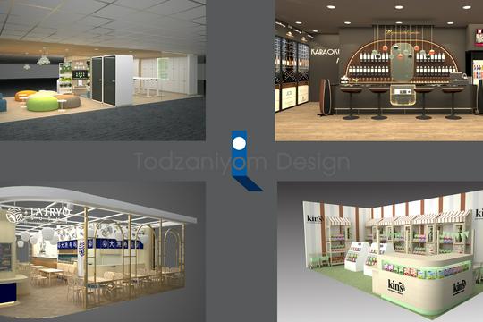 รับออกแบบ 3D Perspective ร้านค้า บูธ งานตกแต่งภายใน