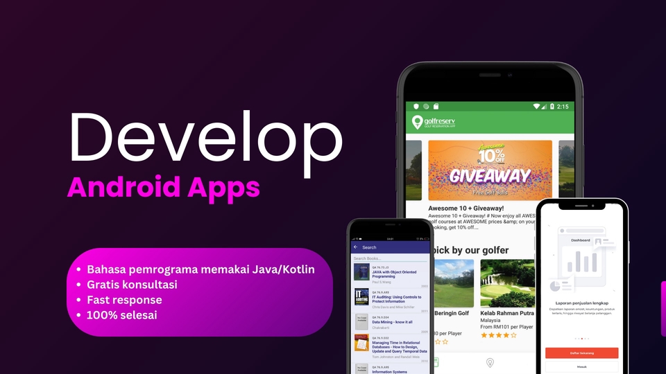 Pembuatan aplikasi android native java kotlin 