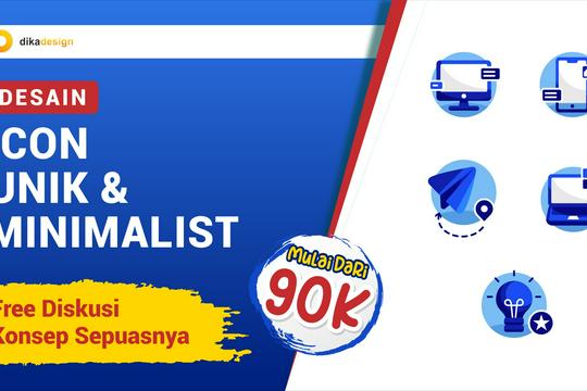 Saya Bisa Membuat Desain Icon Yang Unik, Minimalist, dan Kekinian