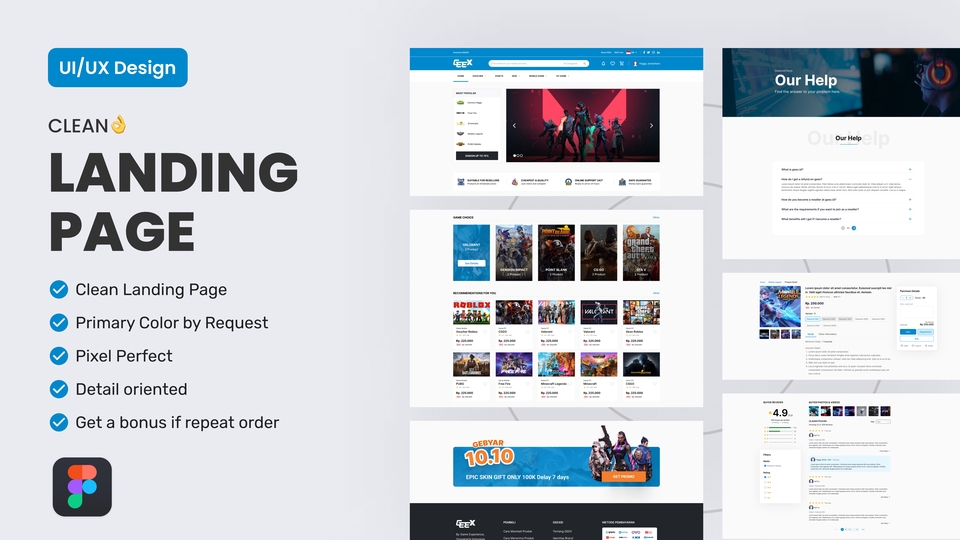 Pembuatan UI/UX Halaman Landing Page untuk kebutuhan bisnis Anda