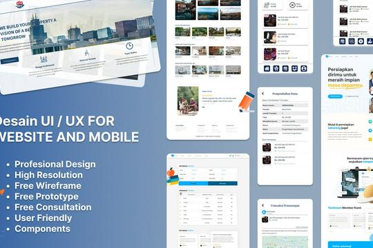 Profesional UI/UX Desain Website dan Mobile