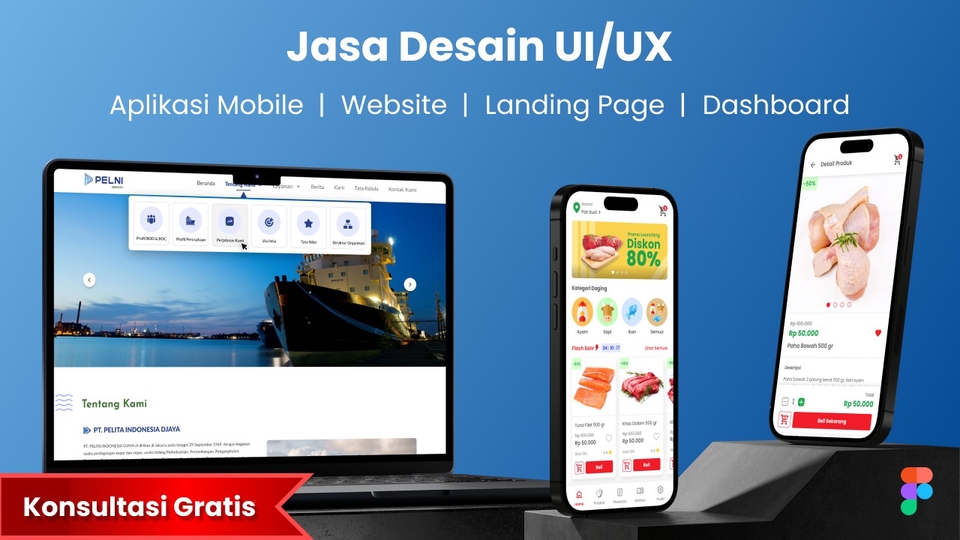 Jasa Desain UI/UX untuk Web, Landing Page, Mobile App, dan Dashboard