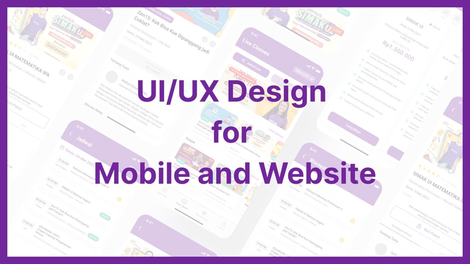 Desain Tampilan UI/UX Mobile App atau Website